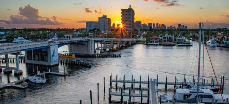 The view of a beautiful Fort Lauderdale city