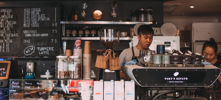 A coffee shop representing one of the best places to eat and drink in Fort Lauderdale.