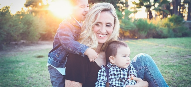 Smiling family