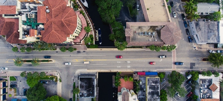 Aerial view of buildings