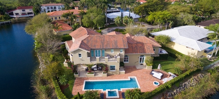 Aerial view of real estate in Florida