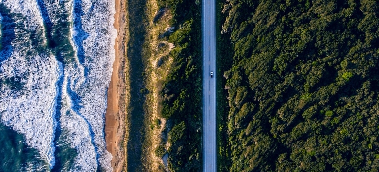 Road near the coast