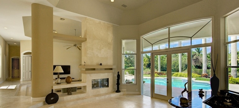 A modern living room in one of the best Parkland neighborhoods