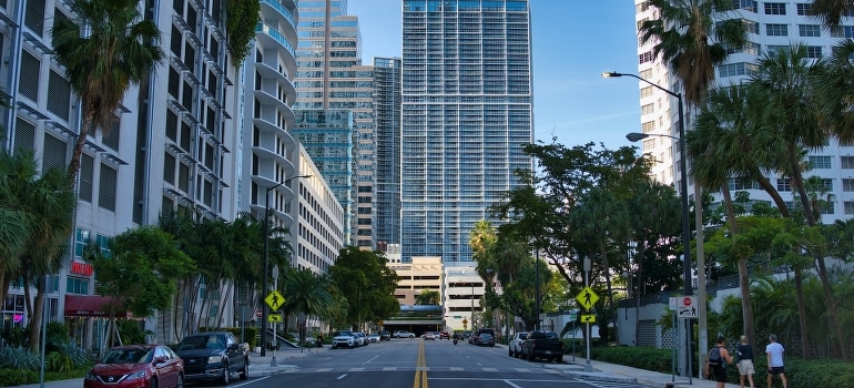 Concrete buildings in Miami