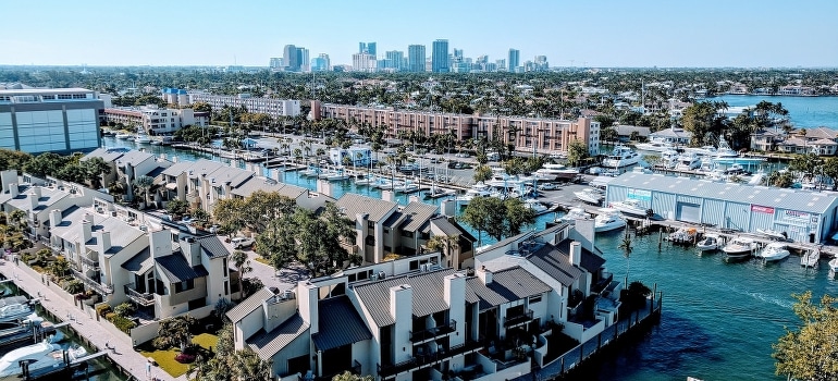 Concrete buildings in Fort Lauderdale which is one of the best business-friendly cities in Florida.