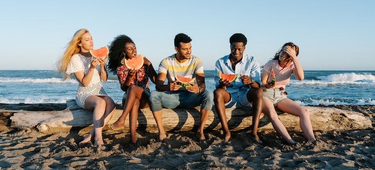 People on the beach