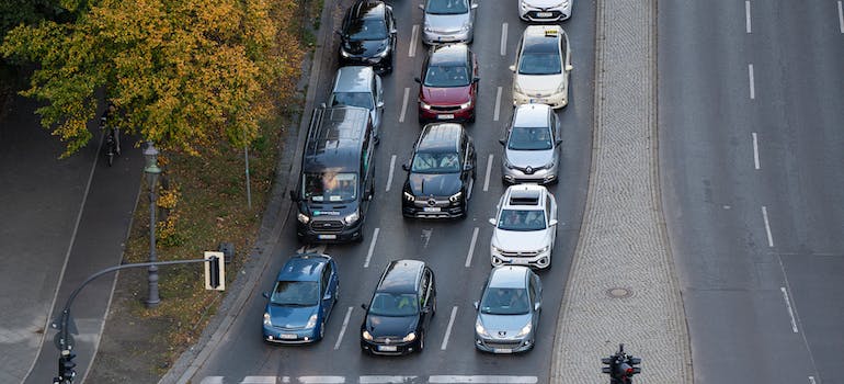 Cars on the street