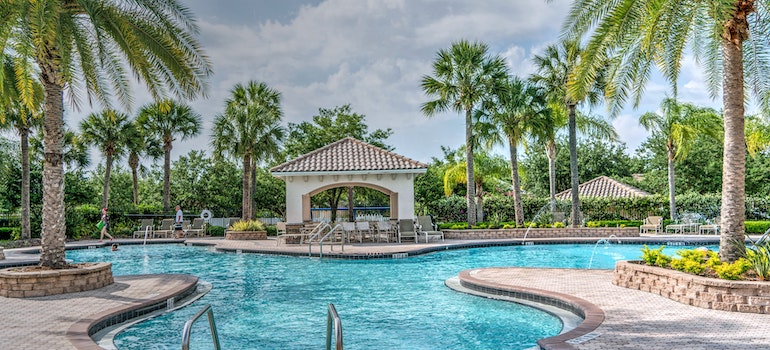 A pool in one of the upscale resorts and spas near Fort Lauderdale