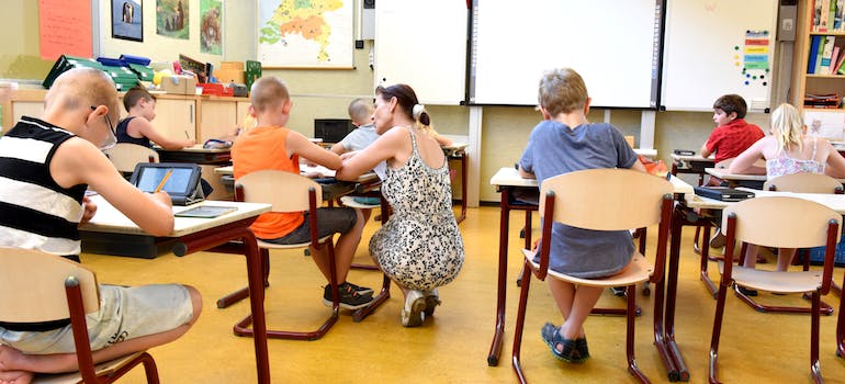 Kids in a classroom