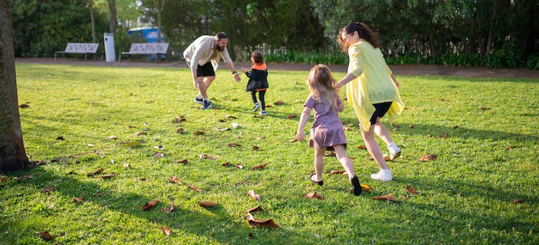 A family in the park