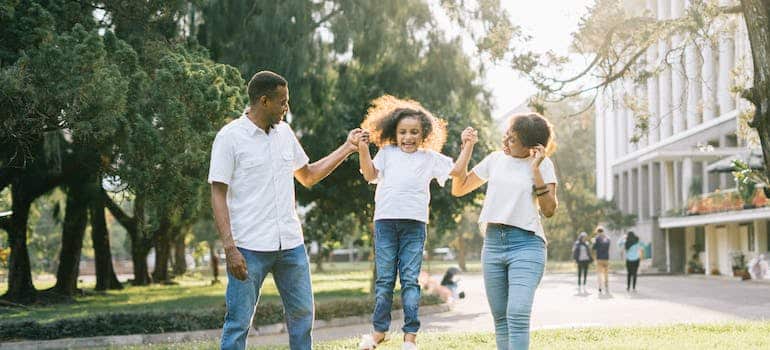 A family in the park