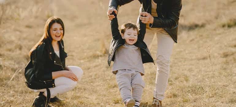 A family in the park