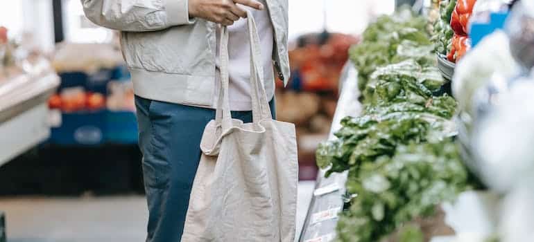 A person in the supermarket