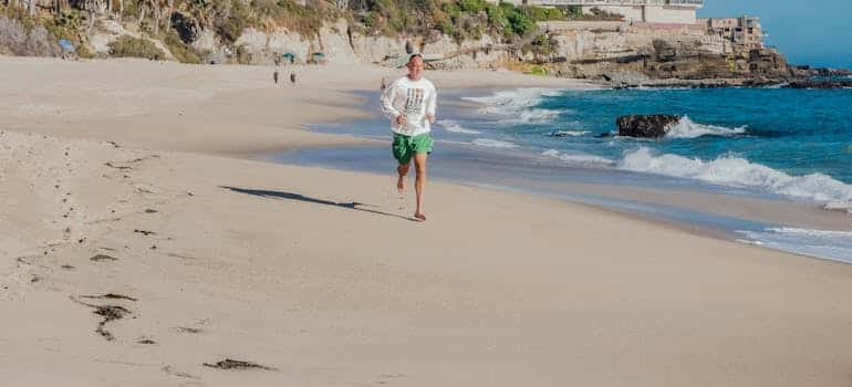 A man on the beach