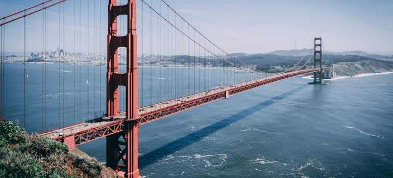 Bridge in San Francisco, one of the cities in California Floridians are moving to