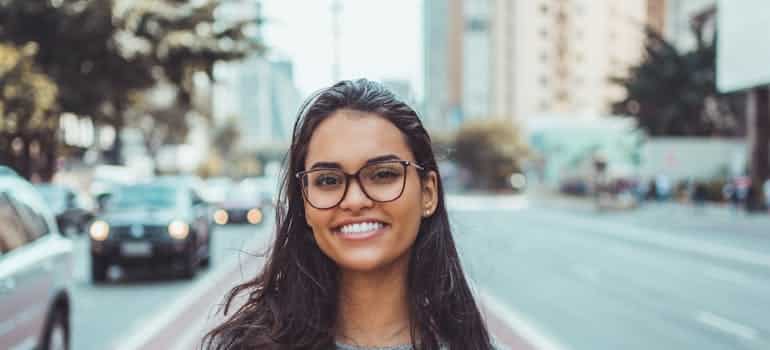 A woman on the street