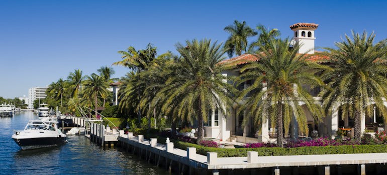 A house next to the water