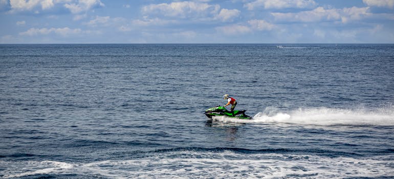 A person on the jet ski