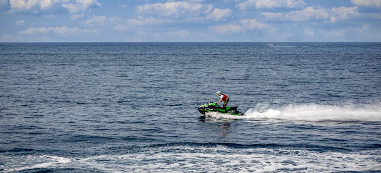 A person on the jet ski 