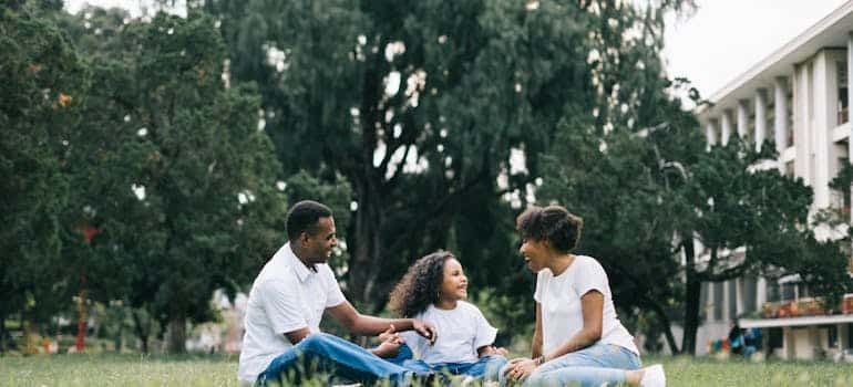 A family in the park